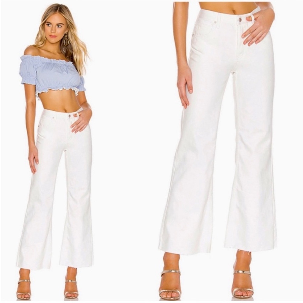 Free People Straight High Rise Denim